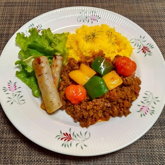 頑張っていてよかった☆焼き野菜添えキーマカレー♪☆♪☆♪