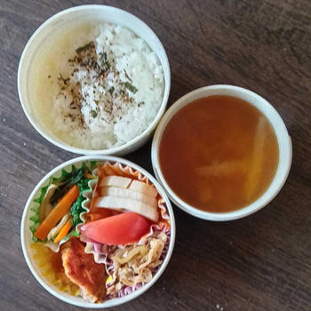 6月第2週　木曜日のお弁当2025　水漏れ騒ぎ