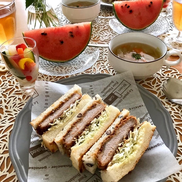 ヒレカツサンド♡
