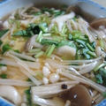「豆腐のキノコあんかけ添え」