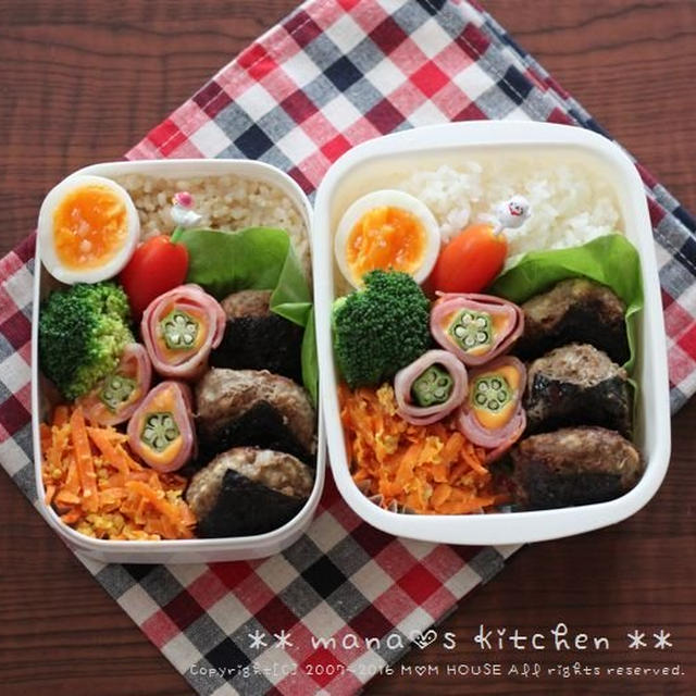 磯辺ハンバーグ ✿ 麻婆たけのこ♪