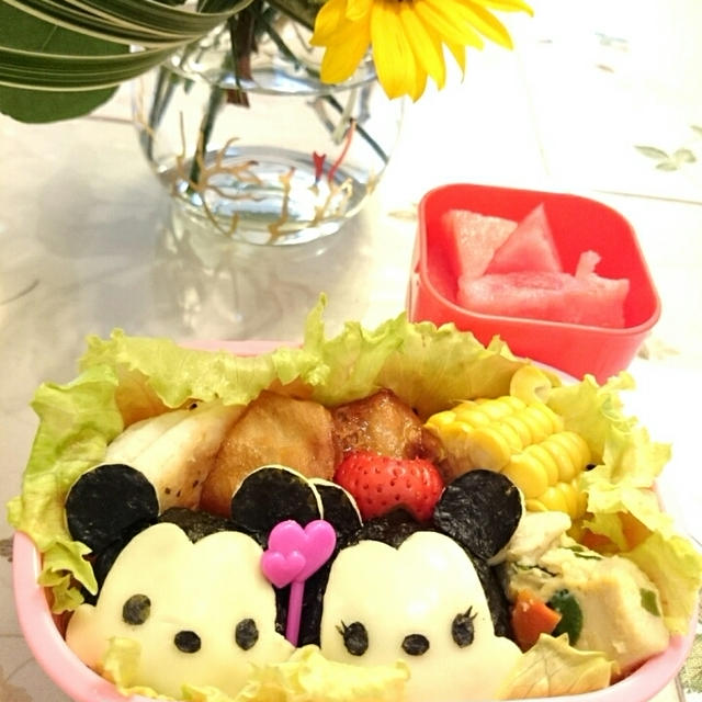 ツムツムのお弁当❤ミッキーミニーちゃん