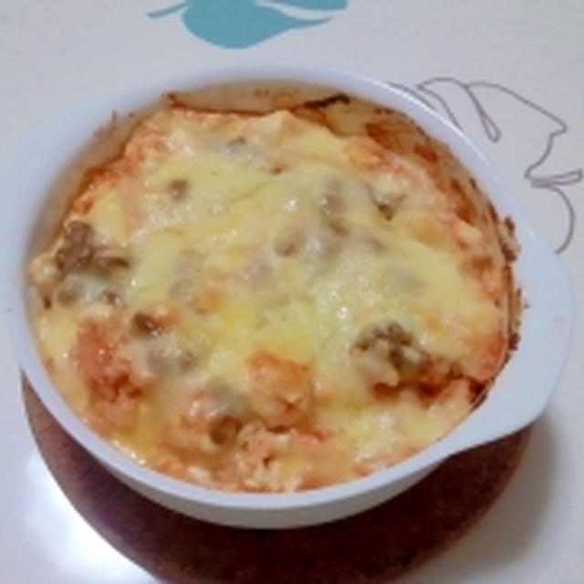 ピリ辛納豆腐ドリア