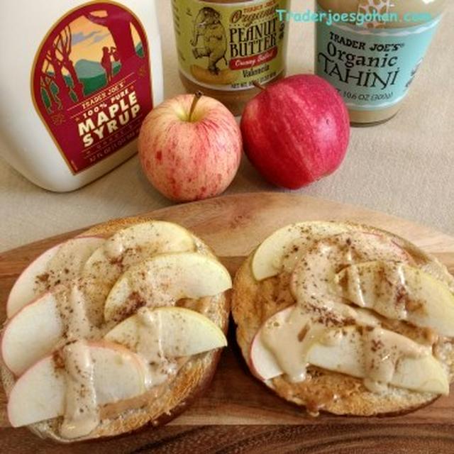 トレジョのタヒニでオープンサンドイッチ Open-Face Apple Tahini Sandwich