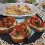 完熟トマトで”ブルスケッタ”の朝食と　ガパオライスと　”ケメちゃん”♪