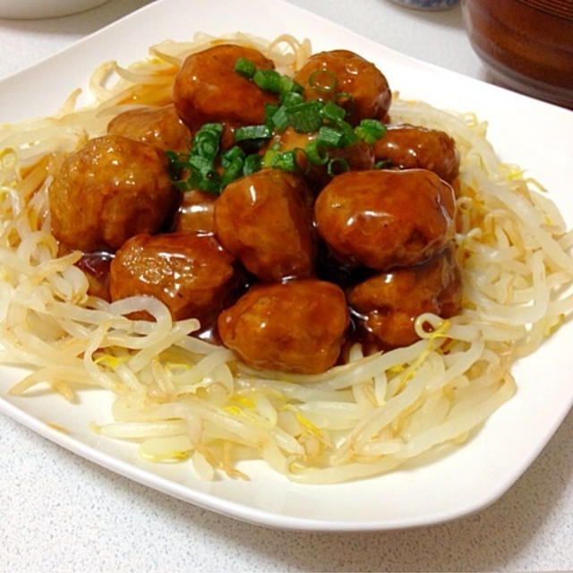 食感良い肉団子の甘酢あん✨