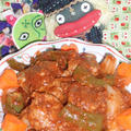 （油で揚げない）カレー酢豚＆中華風キュウリのトマト煮（お家カフェ）
