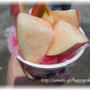 冷やし桃＆トマトのかき氷( *´艸｀)