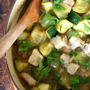 Pork Zucchini Tomatillo Soup豚肉とズッキーニとトマティーヨのスープ