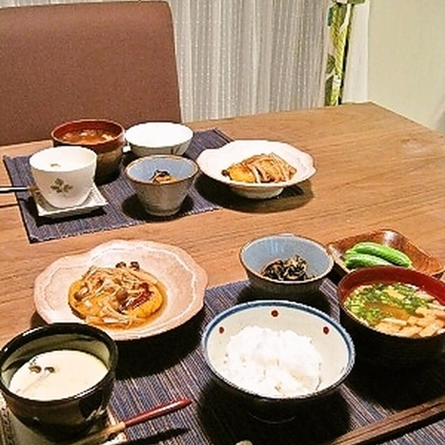 南瓜鶏団子の茸あんかけ