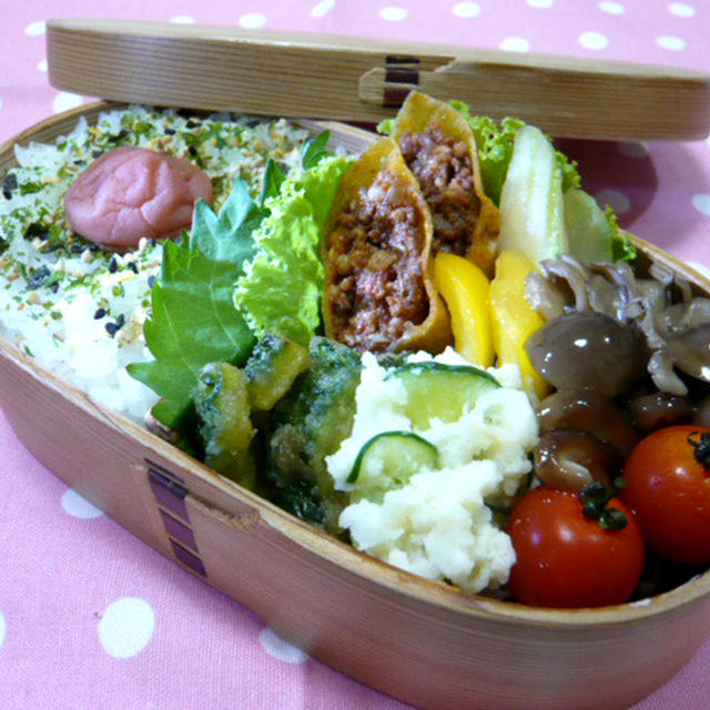 ミートソース春巻のお弁当☆+゜