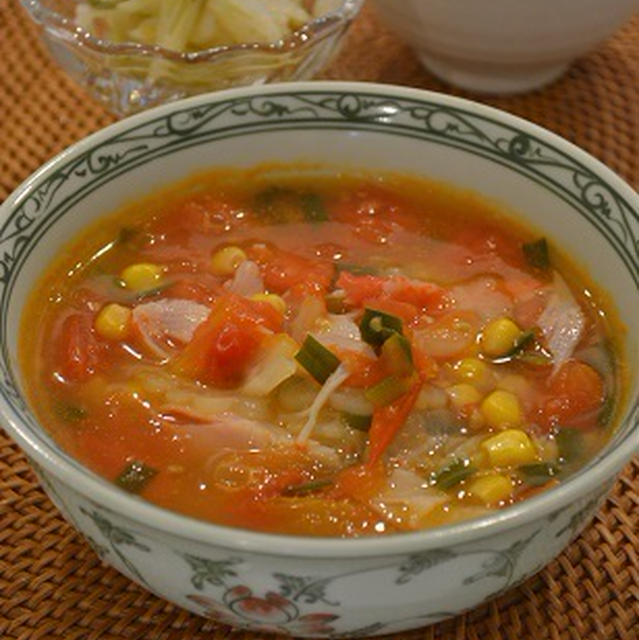♪トマトの酸味で★酸辣湯麺（サンラータンメン）★簡単夏ラーメン♪