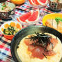 とろろ芋に「味噌＆卵黄」混ぜがポイント！　漬けマグロの濃コクとろろ丼　de　夕食。