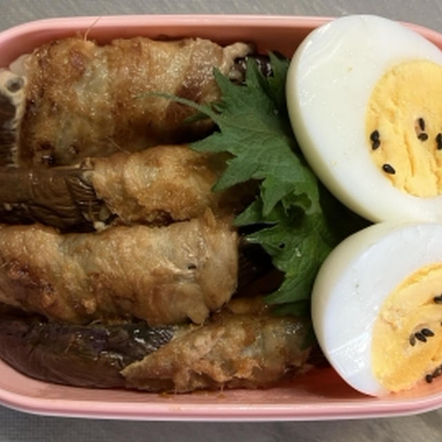 肉巻き茄子の生姜焼き