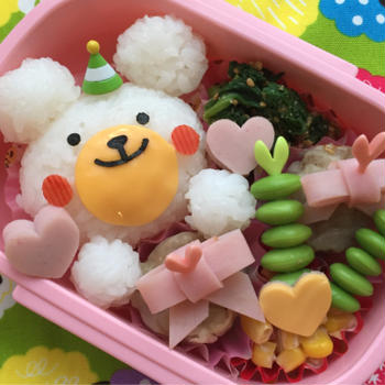 【お弁当】くまさんにおくりもの