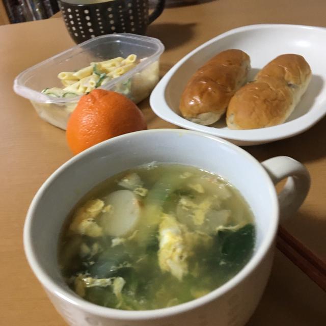 お吸い物素の卵すぅぷde朝ごはん