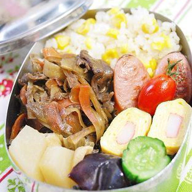 牛肉と根菜のバルサミコ酢炒め弁当＆こんだてnote掲載