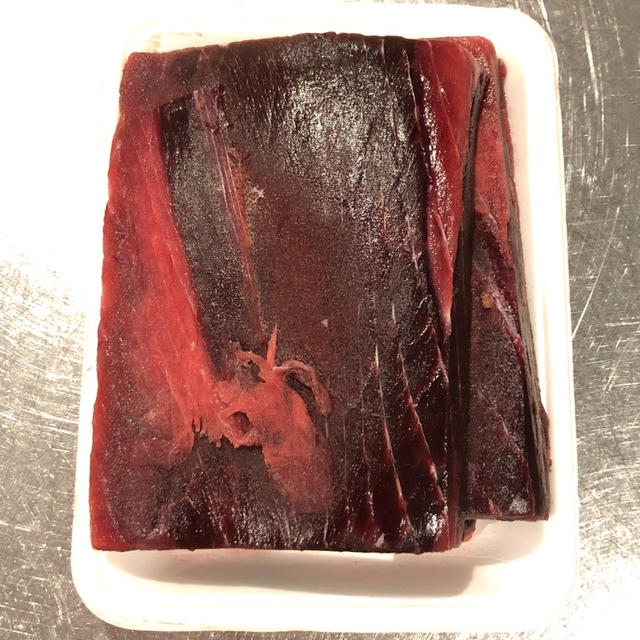 晩御飯です「まぐろの竜田揚げ」