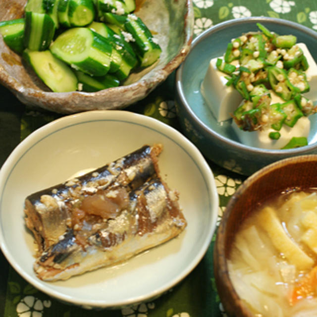 秋味。さんまの骨まで塩麹煮でうちごはん