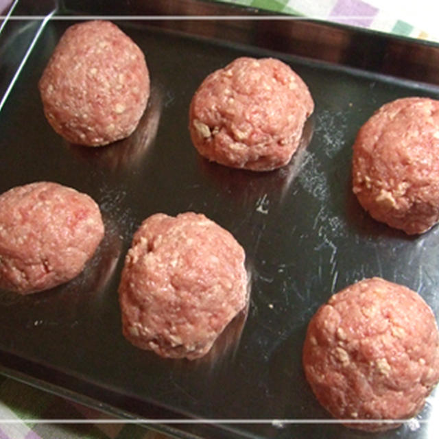 豆腐入り月見肉団子