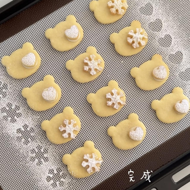 くまクッキーwinter version♡簡単オリジナルクッキー♡やっぱりクッキー作りは楽しいです！