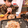 入試前日はお好み焼きです！