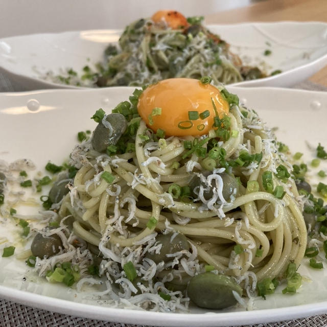 しらすと枝豆のジェノベーゼパスタ！市販ソースで簡単アレンジ！