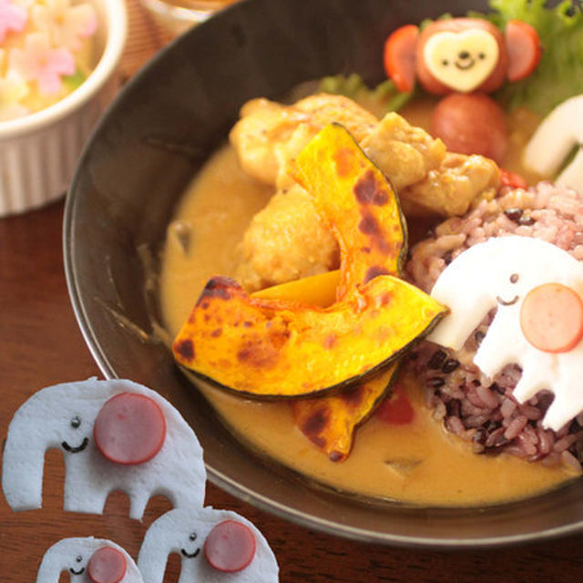 苺ﾏﾏのキャラごはん教室～どうぶつ園カレー～レポ１＋＠