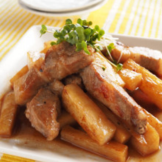 旬のレシピ掲載☆「豚肉と長いもの黒酢あん」