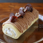 ラム酒香るモンブランロールケーキ❁ざっくりレシピあり
