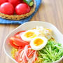 タレも美味しい！ゆで卵のせ！冷やし中華のレシピ