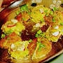 椎茸のツナと海老の豆腐の和えの焼き物