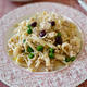 【新玉ねぎとぶんど豆とそらまめのパスタ】小豆島のふし麺を使いました。