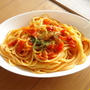 にんにく×生姜×かつおぶしのトマトソースパスタ