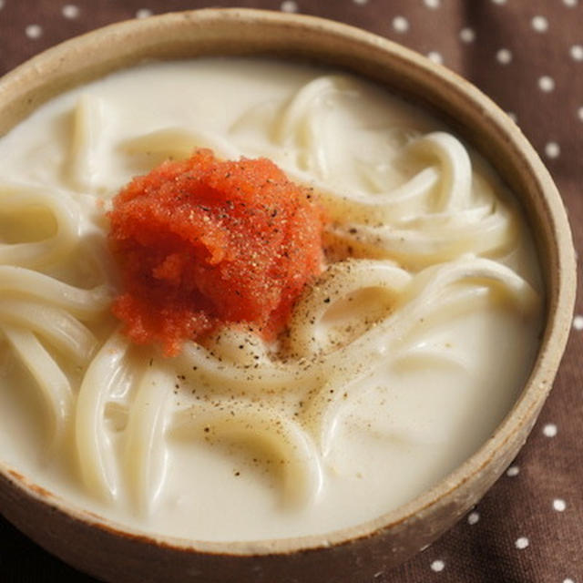 明太クリームうどん