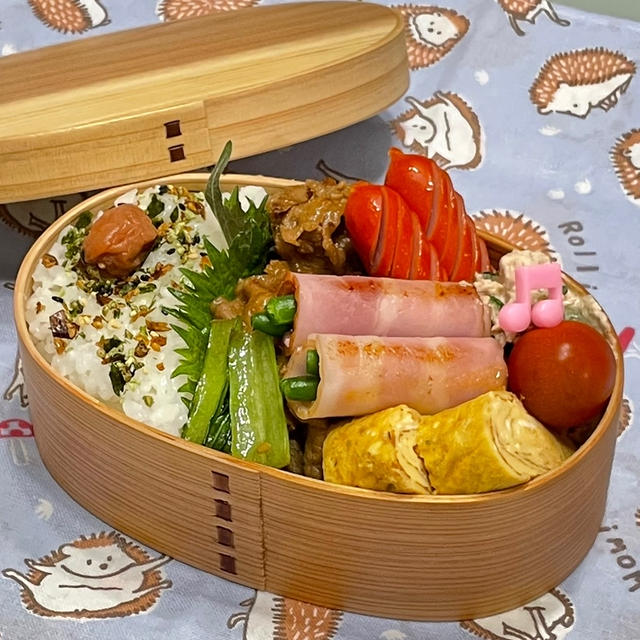 【お弁当】牛肉と小松菜の焼肉炒め