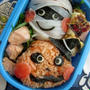ハロウィンミイラとジャックオーランタン弁当（キャラ弁）（幼稚園）