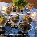 アボカドとカジキのサラダ＆ガラス食器