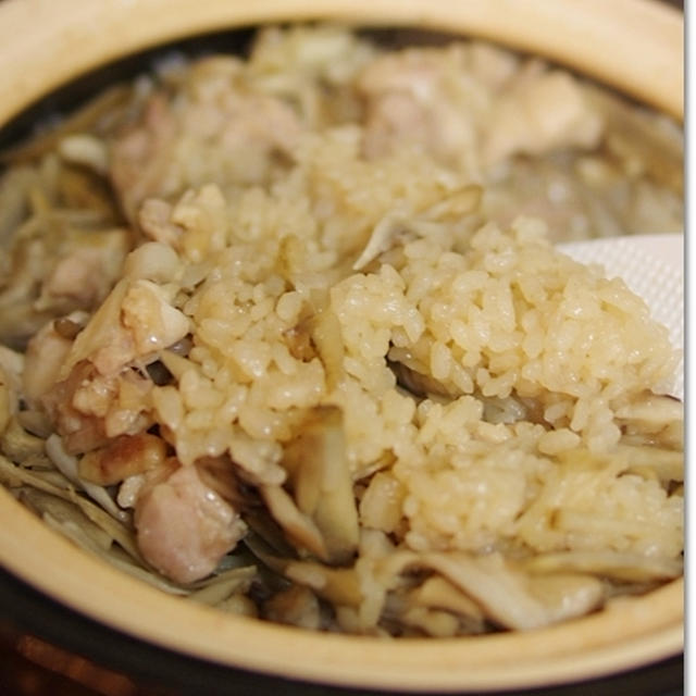 鶏ごぼう舞茸の炊き込みご飯