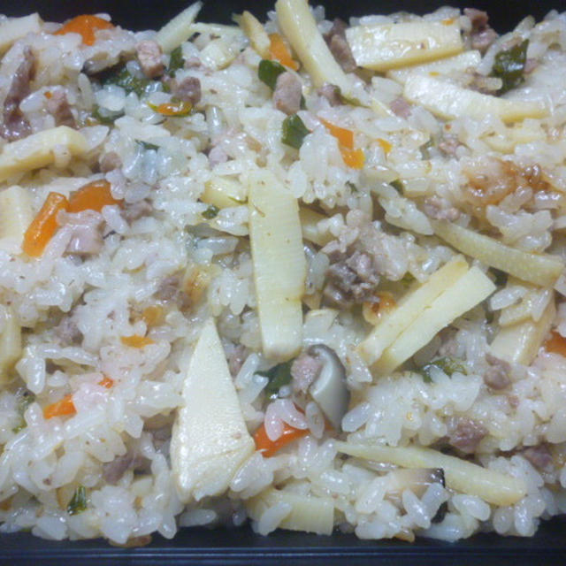 春の！炊飯器で筍おこわ♪