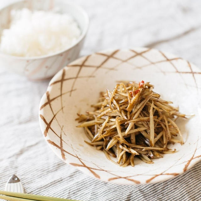 Kinpira Gobo braised burdock root