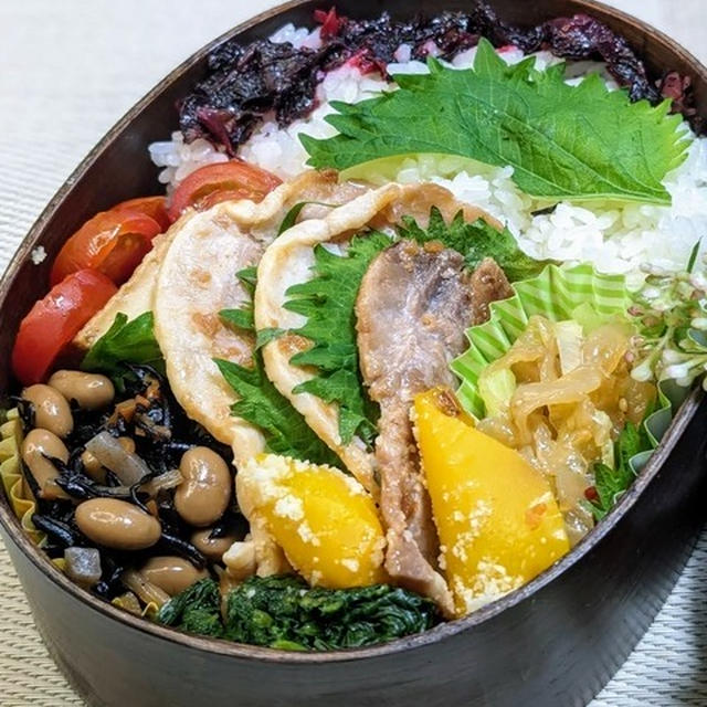 お肉ご飯にのせたいけど～夫のお弁当３９