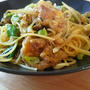 塩唐揚げで和風パスタ?