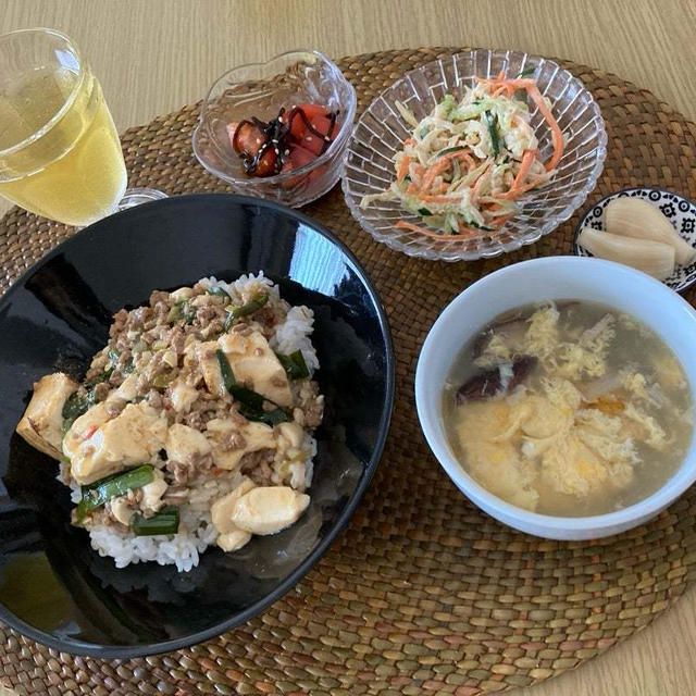 おうちで手作り麻婆豆腐丼(レシピ有)ランチ