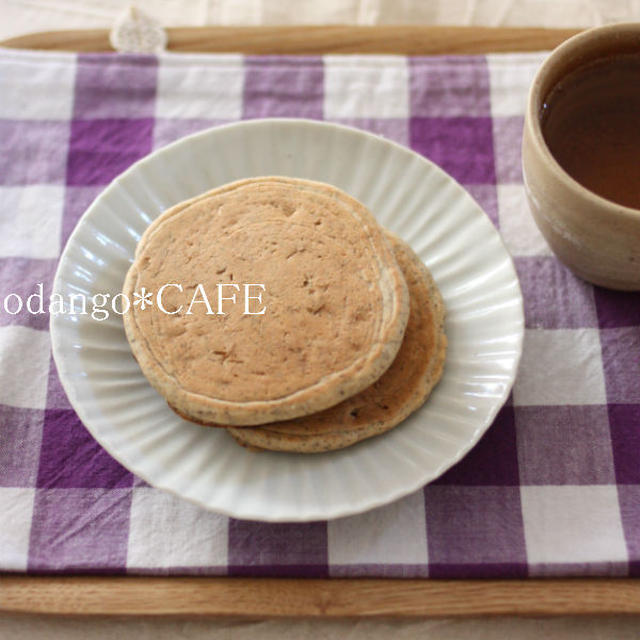 米粉のパンケーキ♪きなこ＆ほうじ茶風味