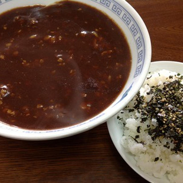 お昼ごはんに「炸醤麺＆ライス」