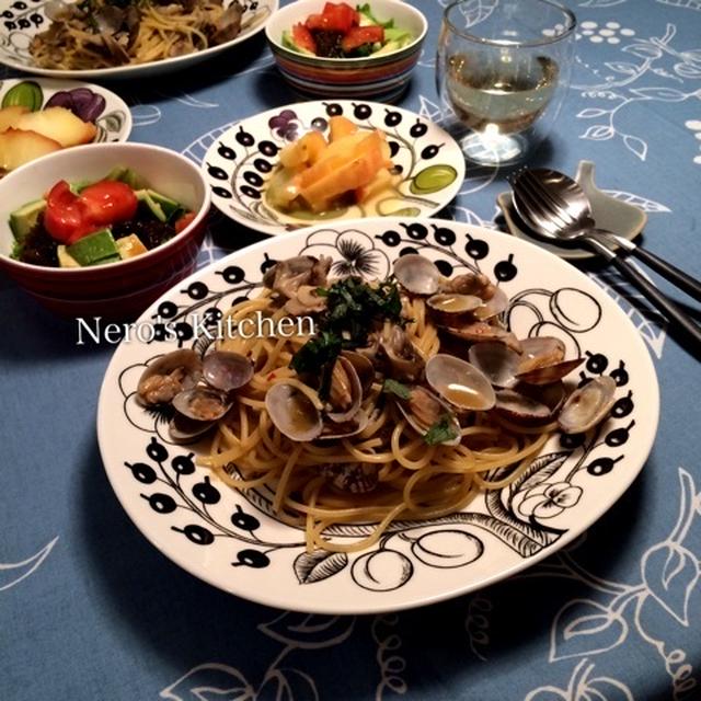 あさりと舞茸の和風パスタ♪