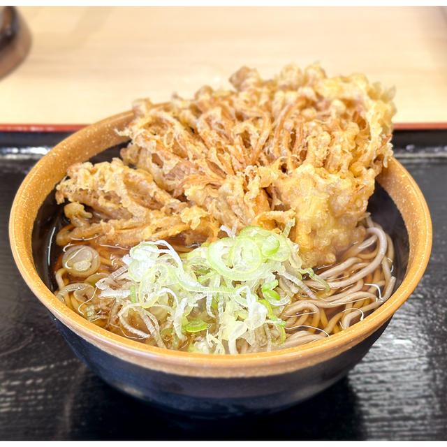 立ち蕎麦行脚「めとろ庵門前仲町店のえのき天そば」