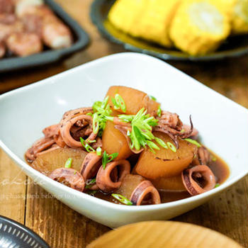 イカと大根の煮物（レシピ）と、今日のおべんとう