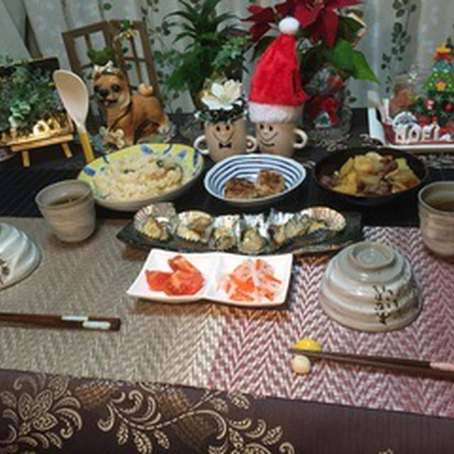 牡蠣ご飯&牡蠣のマヨネーズ焼き
